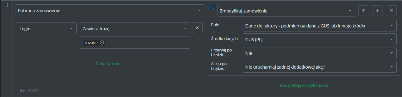 Instrukcja konfiguracji automatycznej akcji GUS